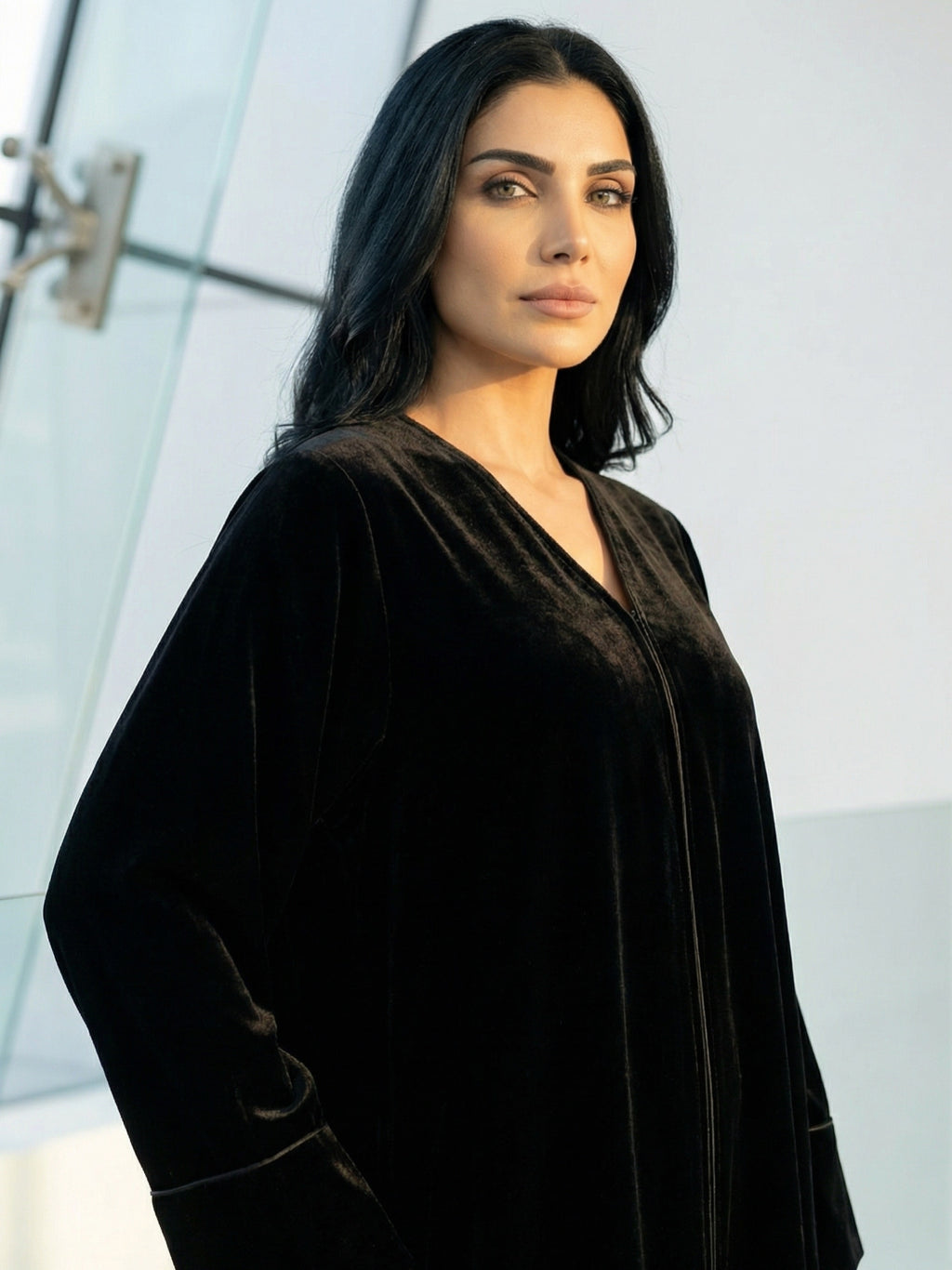 عباية مخمل مبطنة