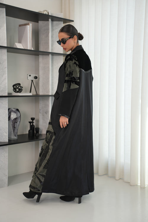 بليزر كريب متاليك x مخمل جاكارد بيور