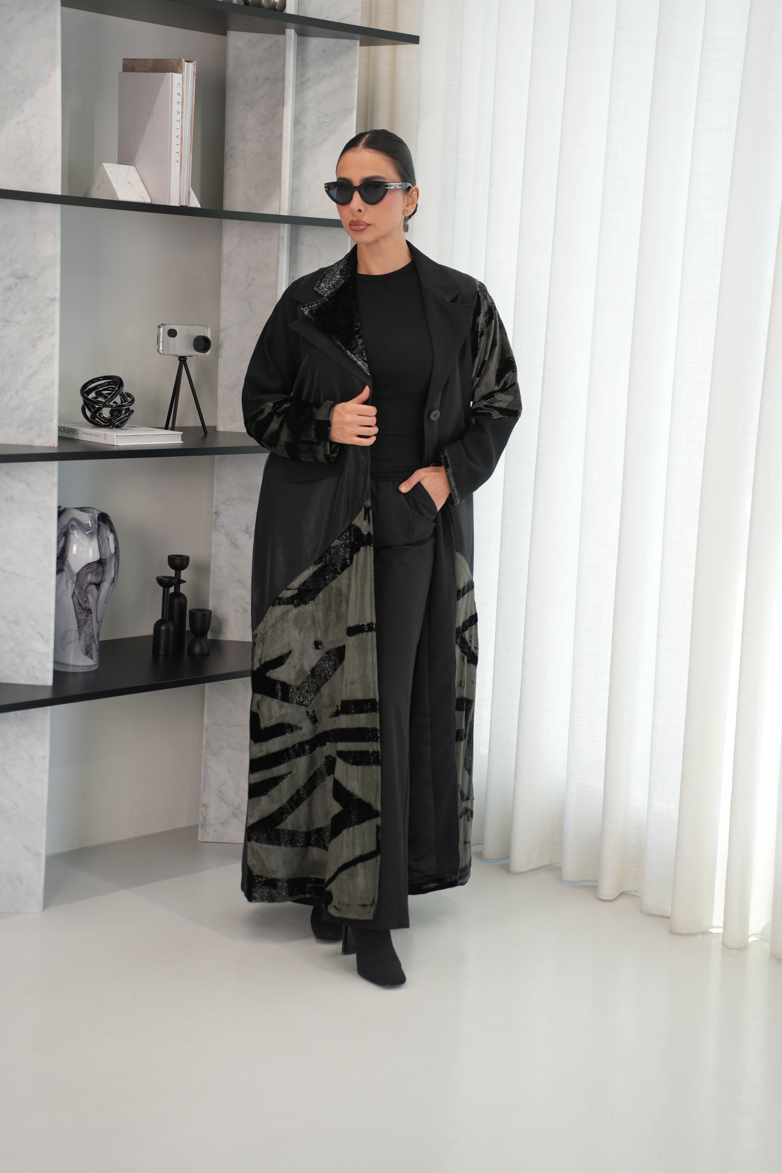 بليزر كريب متاليك x مخمل جاكارد بيور