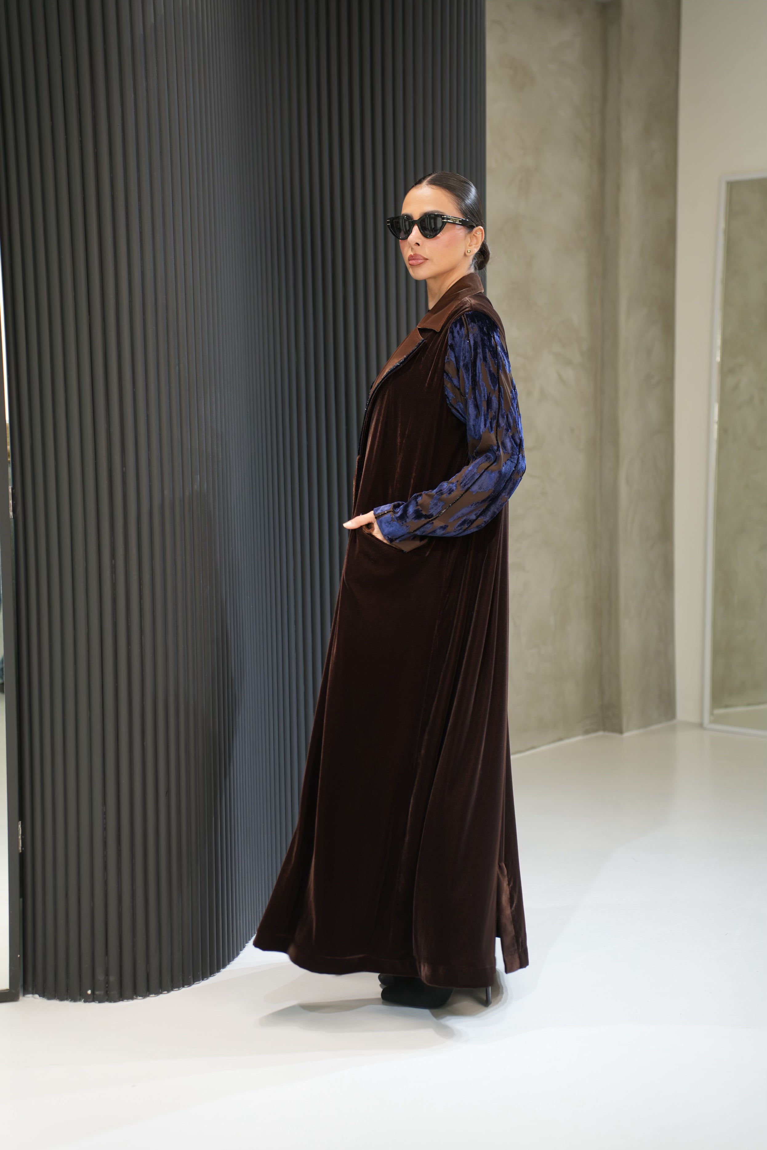 بليزر مخمل شيفون بيور